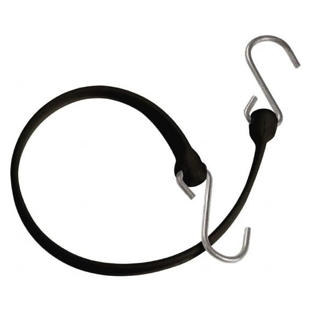 Heavy-Duty Bungee Strap Tie Down: Triangulated Galvanized S Hook, Non-Load Rated MPN:MBBS36GBK
