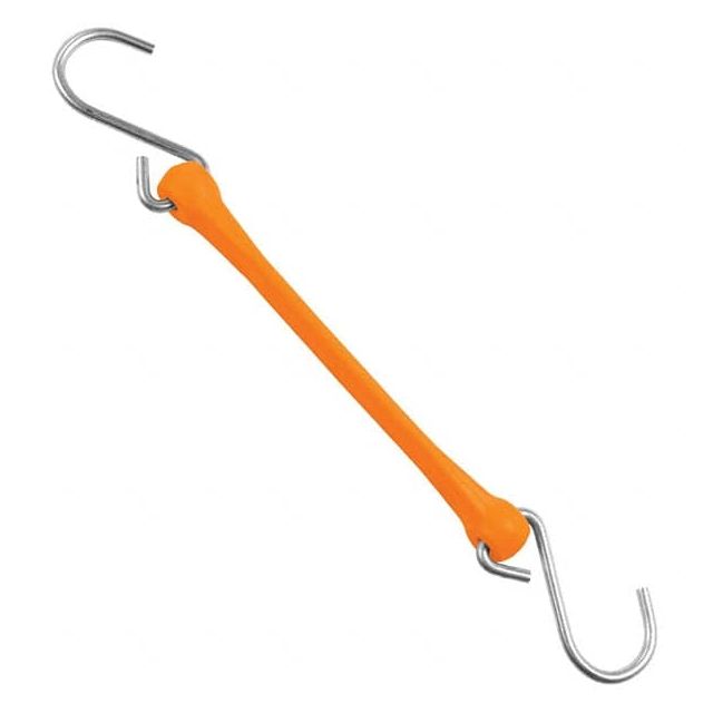 Heavy-Duty Bungee Strap Tie Down: Triangulated Galvanized S Hook, Non-Load Rated MPN:B12NG