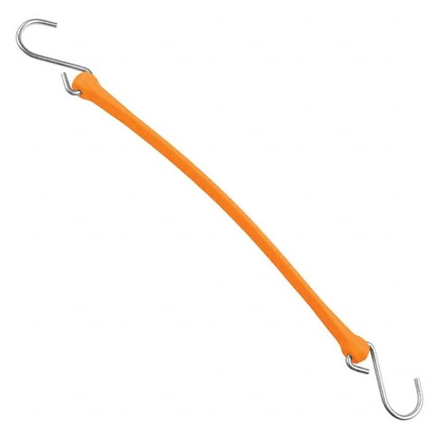 Heavy-Duty Bungee Strap Tie Down: Triangulated Galvanized S Hook, Non-Load Rated MPN:B18NG