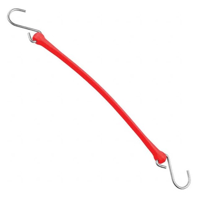 Heavy-Duty Bungee Strap Tie Down: Triangulated Galvanized S Hook, Non-Load Rated MPN:B18R