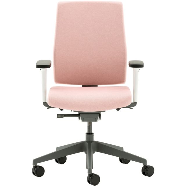 Allermuir Freeflex Ergonomic High-Back Task Chair, Light Gray/Blush/Gray MPN:AFX505HALGGRBL