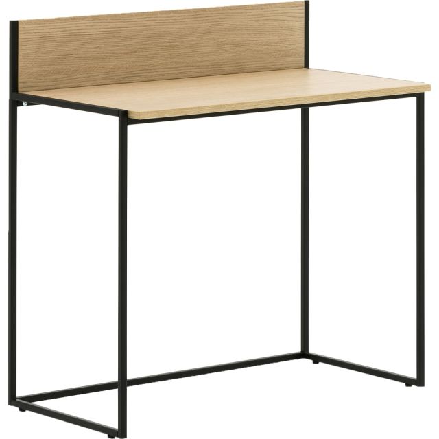 Allermuir Crate 36inW Compact Desk With Upstand, Oak/Black MPN:CRTU0905BLKOAK