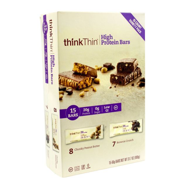 thinkTHIN High Protein Bars Variety 20g Protein, 15 Count (Min Order Qty 2) MPN:33142