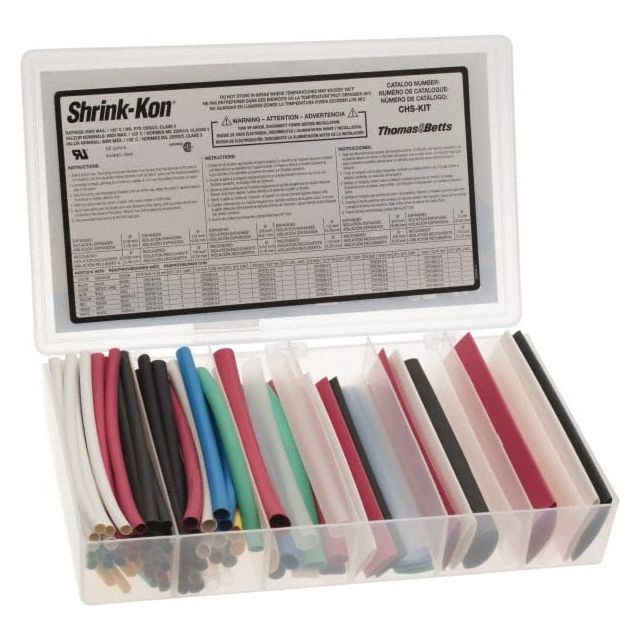 86 Piece, Multicolor, Heat Shrink Electrical Tubing Kit CHS-KIT Power & Electrical Supplies