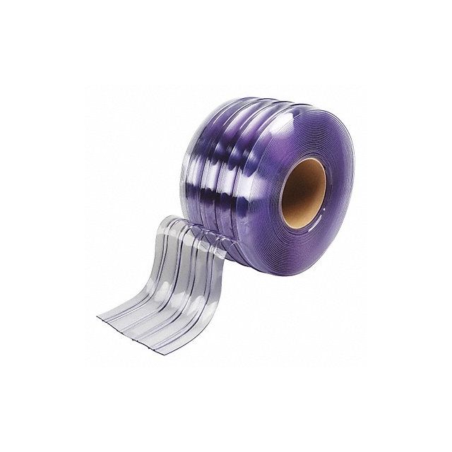 Flexible Bulk Rolls Ribbed 8in Clear PVC 999-00004 Material Handling