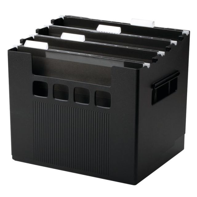 Pendaflex Super Decoflex 4-Storage File Folders, 11in x 12 3/4in x 10in, Black (Min Order Qty 3) MPN:43013