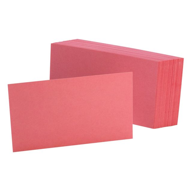 Oxford Color Index Cards, Unruled, 3in x 5in, Cherry, Pack Of 100 (Min Order Qty 21) MPN:7320CHE
