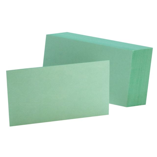 Oxford Color Index Cards, Unruled, 3inx 5in, Green, Pack Of 100 (Min Order Qty 55) 7320GRE