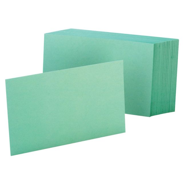 Oxford Color Index Cards, Unruled, 4in x 6in, Green, Pack Of 100 (Min Order Qty 16) MPN:7420GRE