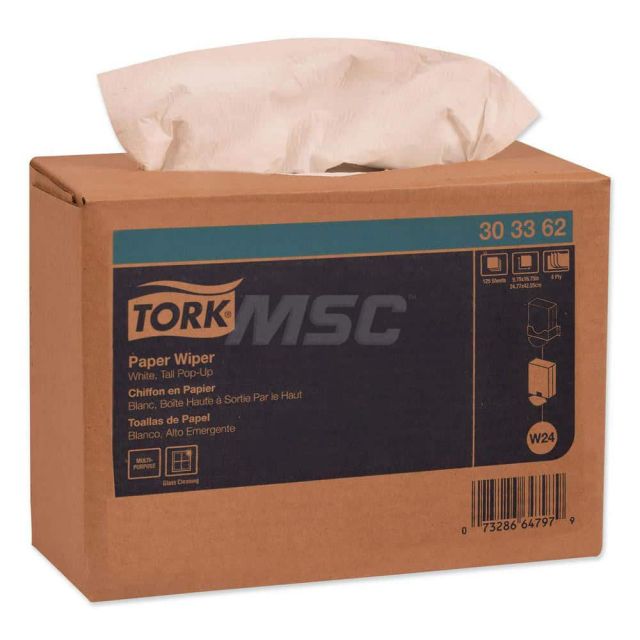 Paper Towels: Single Fold, Pop Up Box, 4 Ply, White MPN:TRK303362