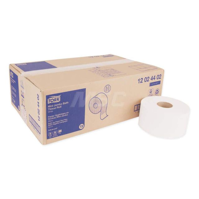 Bathroom Tissue: Jumbo Roll, Recycled Fiber, 2-Ply, White MPN:TRK12024402