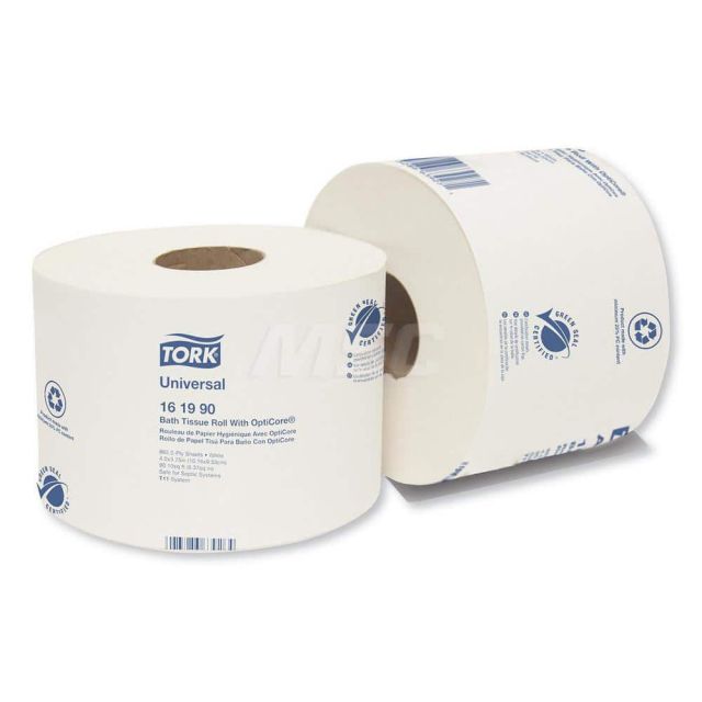 Bathroom Tissue: Standard Roll, Recycled Fiber, 2-Ply, White MPN:TRK161990