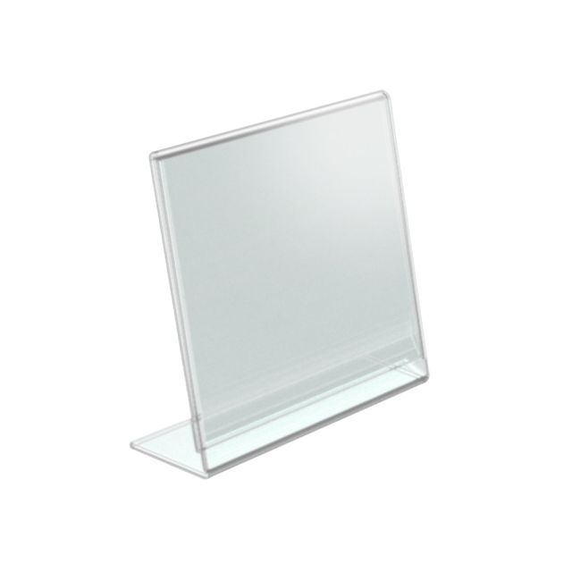 Azar Displays Acrylic L-Shaped Sign Holders, 3 1/2in x 5in, Clear, Pack Of 10 (Min Order Qty 2) MPN:112731