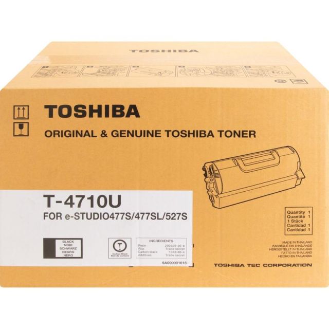 Toshiba T4710U Original Laser Toner Cartridge - Black - 1 Each - 36000 Pages MPN:T4710U