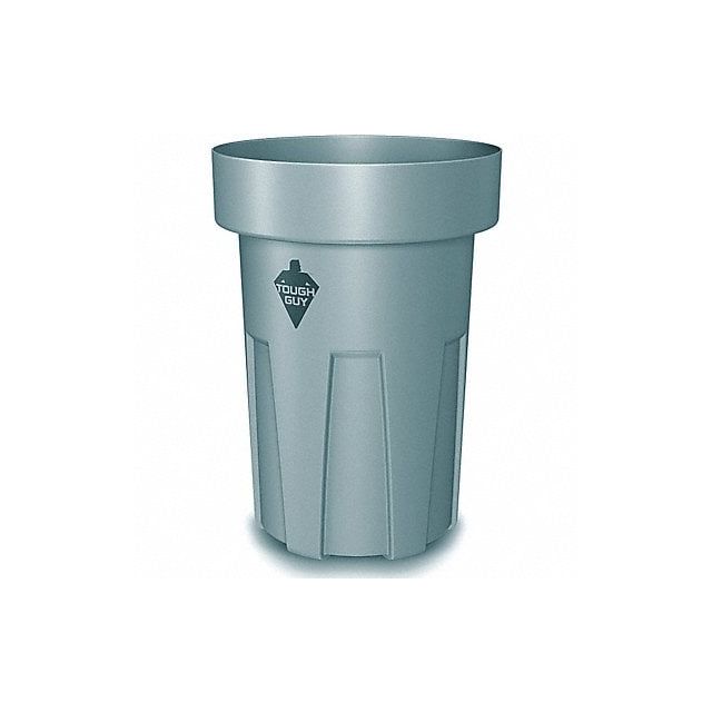 Trash Can 45 gal Gray 1NFG9 Smoking Accessories