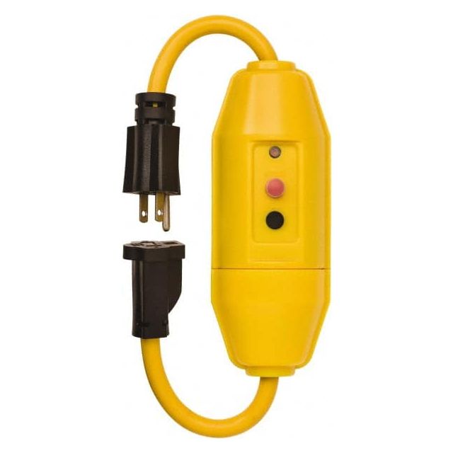 Plug-In GFCI Cord Set: 1.5' Cord, 15A, 125V MPN:30396031-08