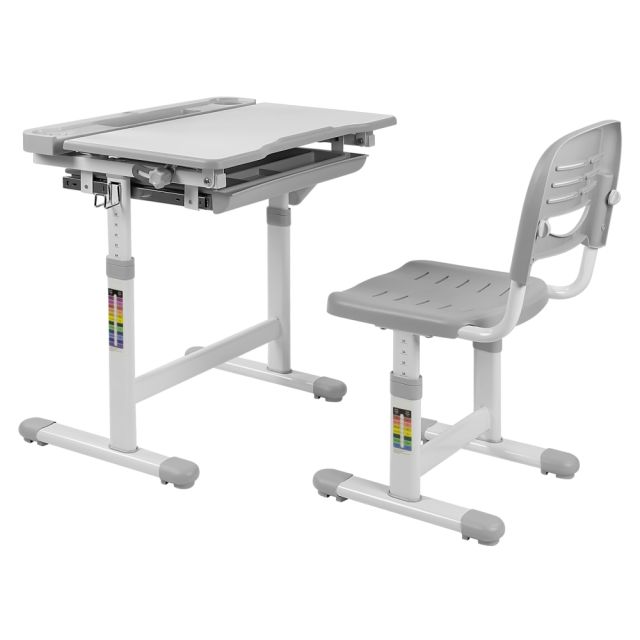 Mount-It MI-10201 Kids Desk And Chair Set, Gray MPN:MI-10201
