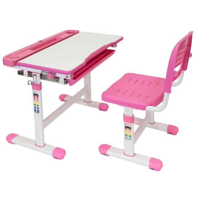 Mount-It MI-10203 Kids Desk And Chair Set, Pink MPN:MI-10203
