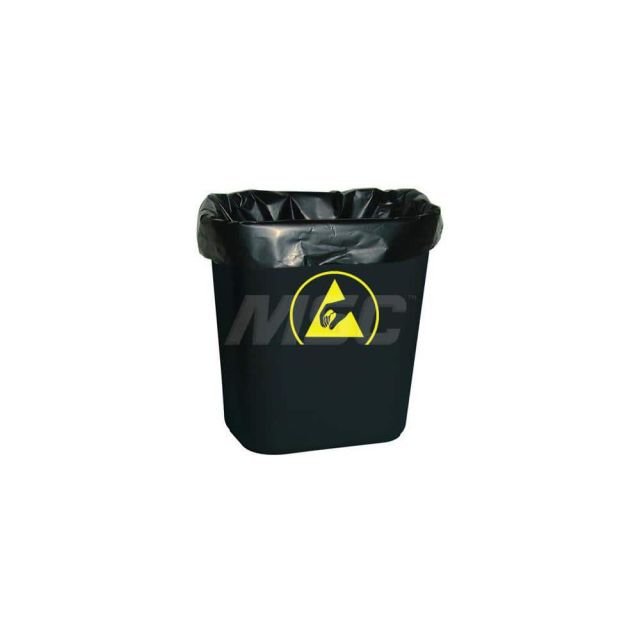 Rigid Trash Can Liners, Container Shape: Round , Compatible Container Capacity: 10 , Overall Length: 24.00 , Features: Conductive MPN:WBAS-LB