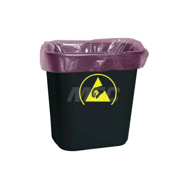 Rigid Trash Can Liners, Container Shape: Round , Compatible Container Capacity: 10 , Overall Length: 24.00 , Features: Dissipative MPN:WBAS-LP