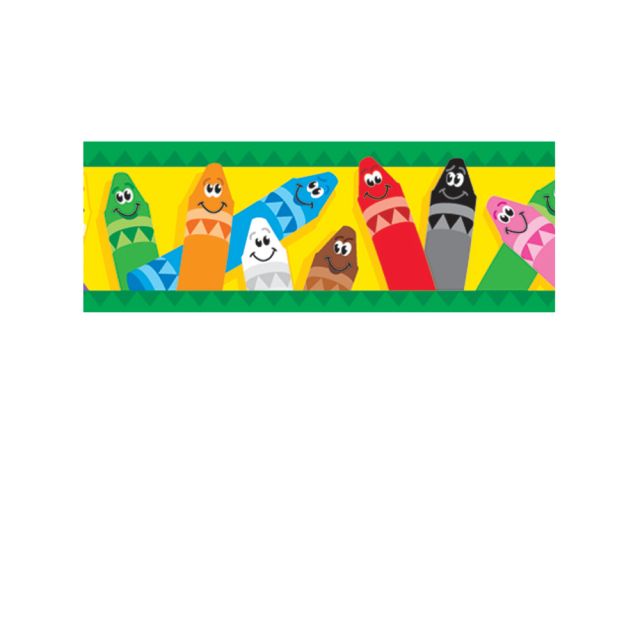 TREND Bolder Border Borders, 2 3/4in x 35 3/4in Strips, Colorful Crayons, Pack Of 11 (Min Order Qty 7) MPN:T-85041
