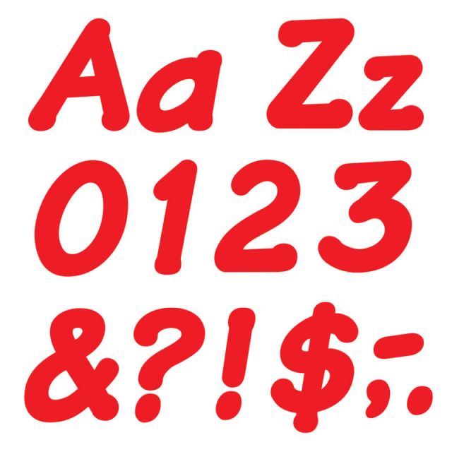 TREND Ready Letters, 4in, Italic Letters/Numbers, Red, Pack Of 194 (Min Order Qty 5) MPN:T-2700