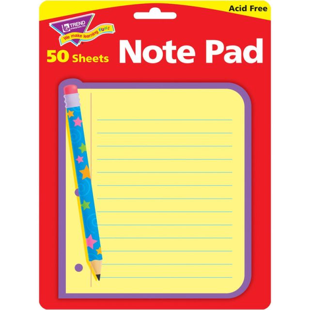 Trend Note Pad, 5in x 5in, Note Paper, Unruled, 25 Sheets (Min Order Qty 14) MPN:T72029