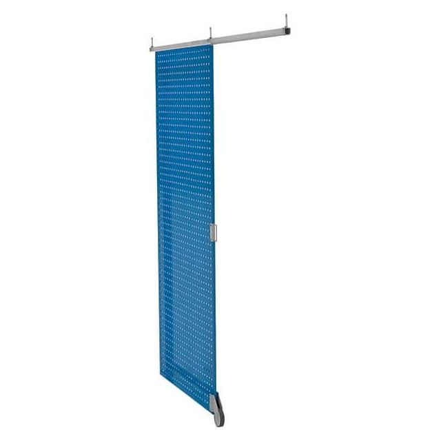 Peg Boards, Board Type: Floor Rack , Number of Panels: 1 , Material: Epoxy Powder-Coated Steel , Color: Blue , Contents: (1) Panel, Pull Handle: Caster MPN:830682-07P