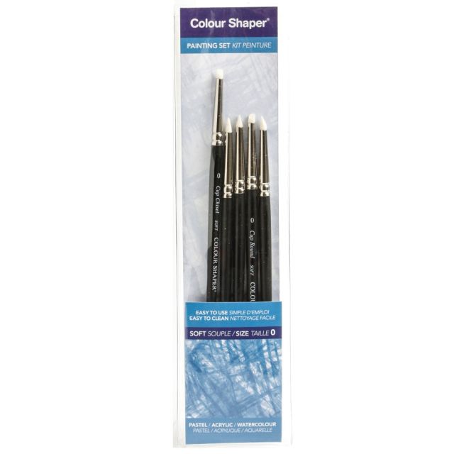 Colour Shaper Painting And Pastel Blending Tools, No. 0, Assorted Soft, Black, Set Of 5 (Min Order Qty 2) MPN:11901