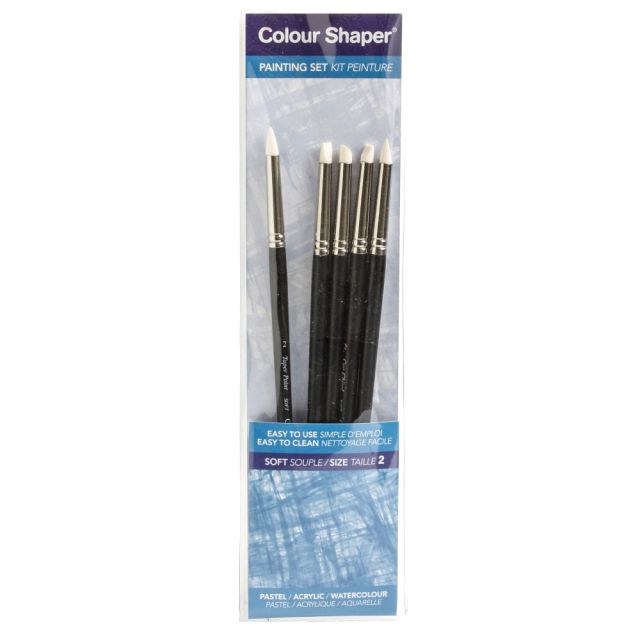 Colour Shaper Painting And Pastel Blending Tools, No. 2, Assorted Soft, Black, Set Of 5 MPN:11902