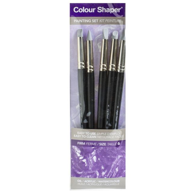 Colour Shaper Painting And Pastel Blending Tools, No. 6, Assorted Firm, Black, Set Of 5 MPN:12900