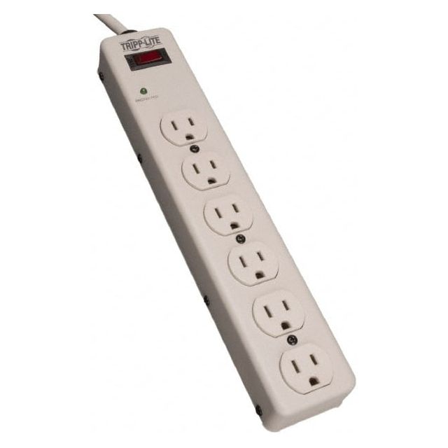 6 Outlets, 120 VAC15 Amps, 6' Cord, Power Outlet Strip MPN:TLM606HJ
