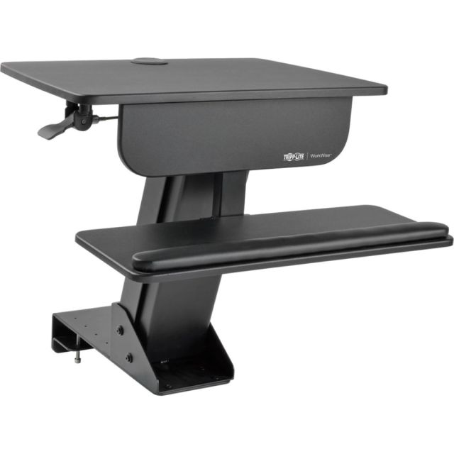 Tripp Lite Sit Stand Desktop Workstation Adjustable Standing Desk With Clamp Converter, Black MPN:WWSSDC