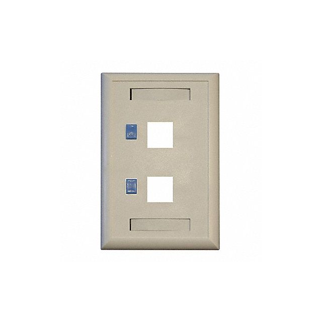 Keystone Face Plate 2-Port Dual Outlet MPN:N042-001-WH