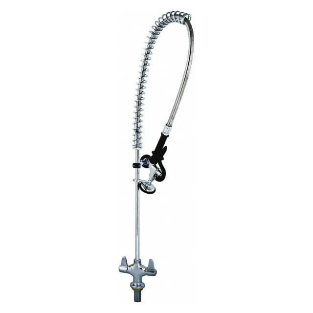 Riser with Spring Guide, 2 Way Design, Wall Mount, Pre Rinse Faucet Assembly 5PR-2S00