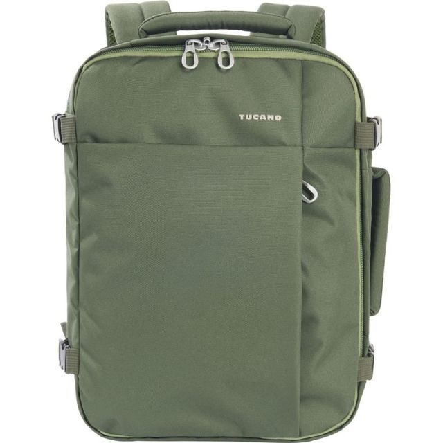 Tucano Tugò Carrying Case (Backpack) for 15.6in Notebook - Green - Water Resistant - Shoulder Strap, Handle, Chest Strap, Trolley Strap MPN:BKTUG-M-V