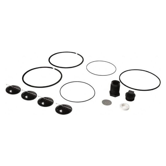 Diaphragm Pump Repair Part Kit: Includes (2) Piston Rings, (4) Piston Valves, Bearing Nut, Cover Gasket, Inlet Screen, O-Rings, Packing Gland & Vacuum Breaker, Use with 5200 Series Hand Pumps MPN:5200KTF1828
