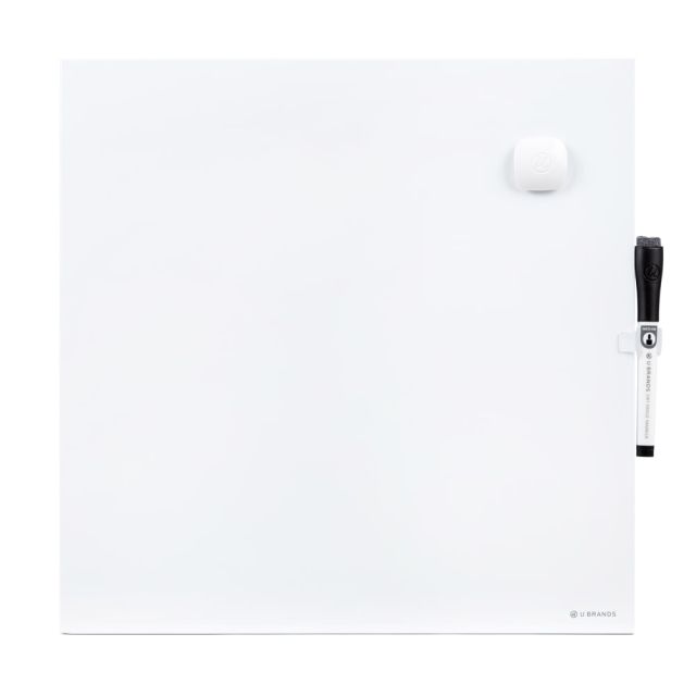 U Brand Unframed Magnetic Dry-Erase Whiteboard, 14in x 14in, White (Min Order Qty 6) MPN:460U00-04