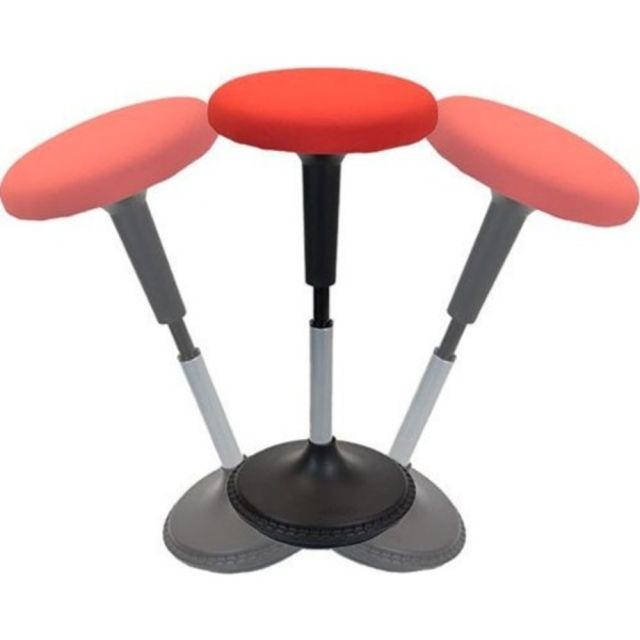 Wobble Stool Standing Desk & Balance Office Stool for Active Sitting Red Adjustable Height 23-33in Sit Stand Up Perching Chair Uncaged Ergonomics MPN:WSF-R