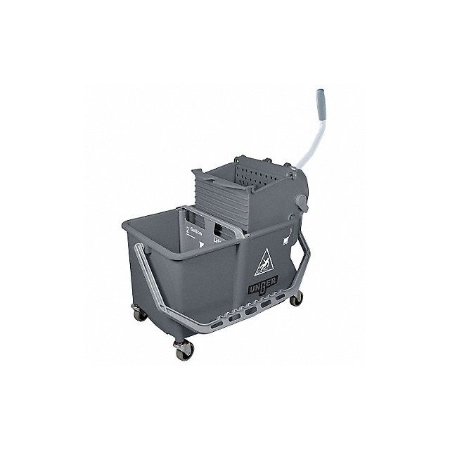 Mop Bucket with Wringer Gray 4 gal MPN:COMSG