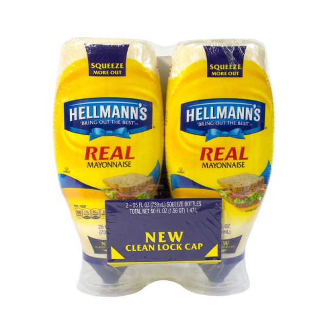 Hellmanns Real Mayonnaise, 25 Oz Bottle, Pack Of 2 (Min Order Qty 2) MPN:18894