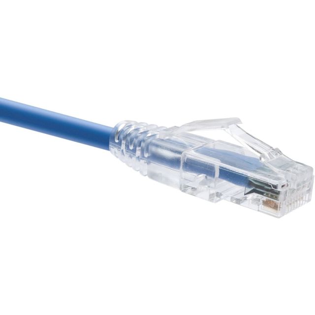 Unirise ClearFit Cat.6 Patch Network Cable - 30 ft Category 6 Network Cable for Network Device - First End: 1 x RJ-45 Network - Male - Second End: 1 x RJ-45 Network - Male - Patch Cable - Blue (Min Order Qty 3) MPN:10019