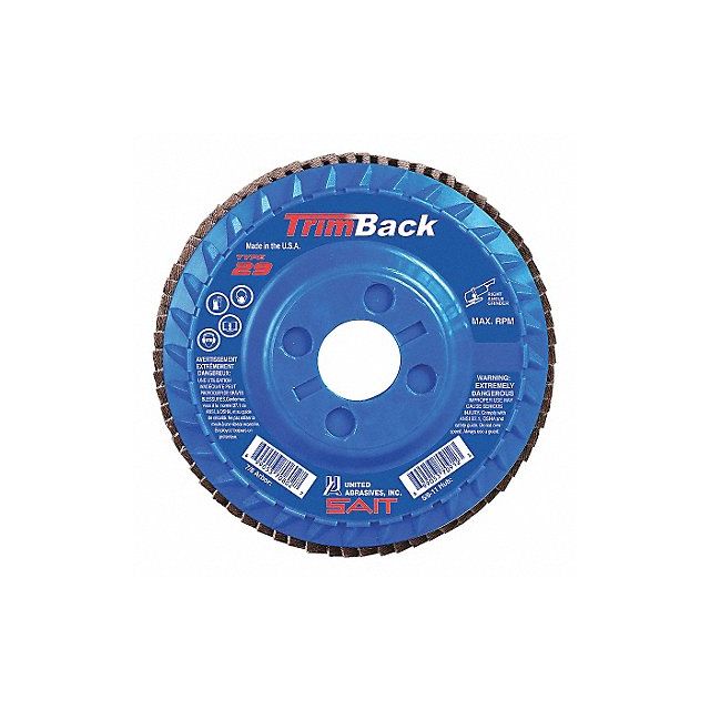 J1566 Flap Disc 40 Grit 7/8 in Trimback 70801 Sanding Accessories