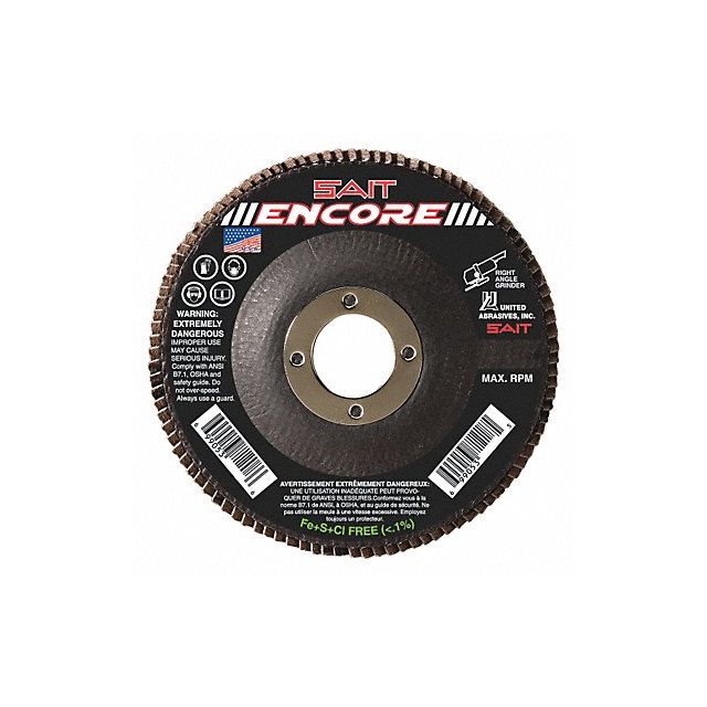 Flap Disc 4-1/2 in 36 Grit Zirconium 71205 Sanding Accessories