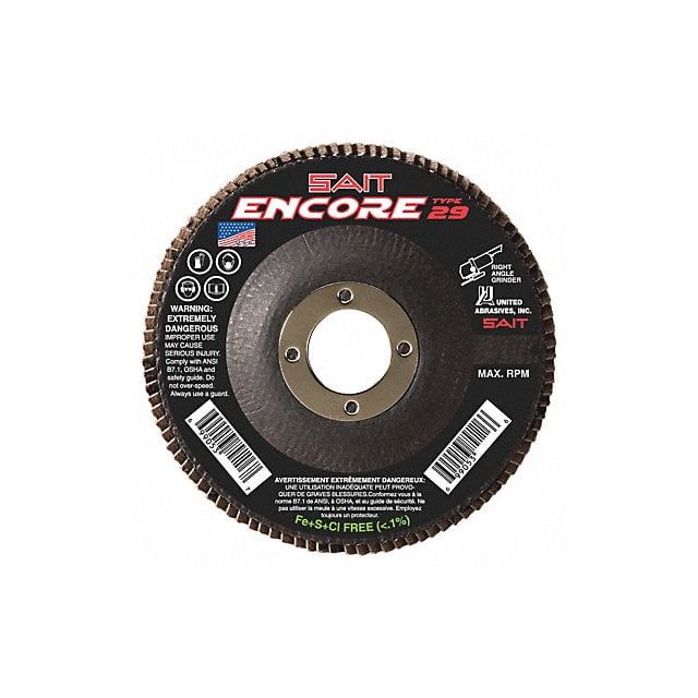 J2408 Flap Disc 4-1/2 in 40 Grit Zirconium 79106 Sanding Accessories