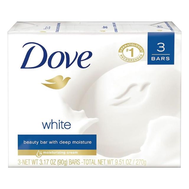 Dove Solid Hand Soap, Unscented, 3.17 Oz, Carton Of 12 Bars MPN:04090CT