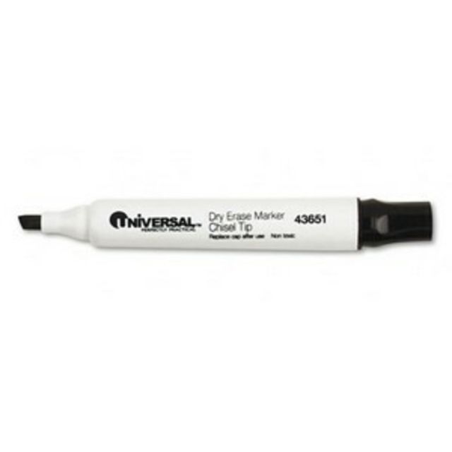 Universal Dry Erase Marker - Marker Point Style: Chisel - Ink Color: Black (Min Order Qty 4) MPN:43651