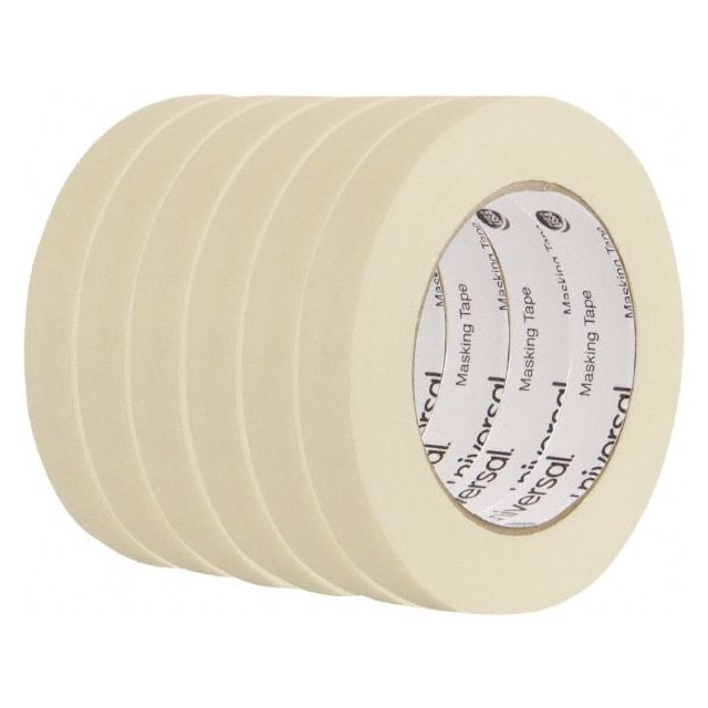 Masking Tape: 18 mm Wide, 54.8 m Long, 5 mil Thick, Beige MPN:UNV51334