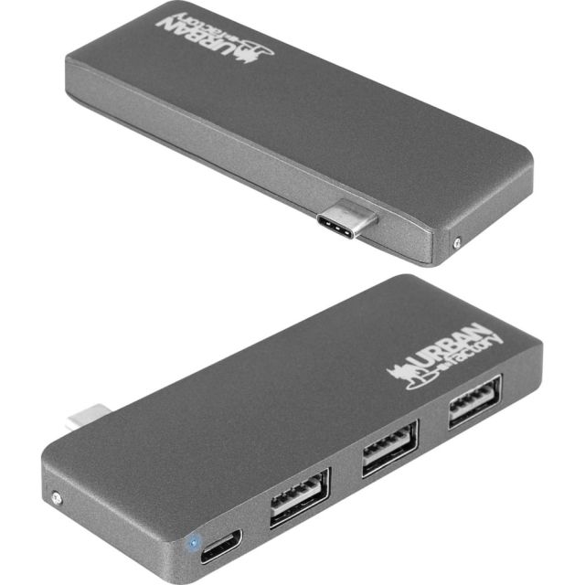 Urban Factory TYPE-C HUB 3xUSB 2.0 - USB Type C - External - 3 USB Port(s) - 3 USB 2.0 Port(s) - Mac, PC (Min Order Qty 3) MPN:TCH02UF