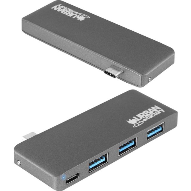 Urban Factory Type-C Hub 3xUSB 3.0 - USB Type C - External - 3 USB Port(s) - 3 USB 3.0 Port(s) - PC, Mac (Min Order Qty 2) MPN:TCH03UF